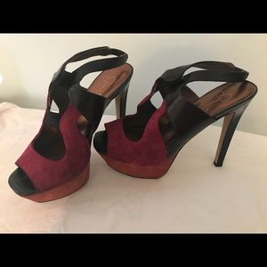 Jessica Simpson color block heels